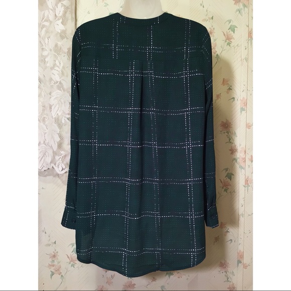 Apt. 9 Green Zip Front Long Sleeve Top - Picture 2 of 4